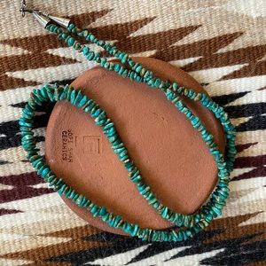 Chad barela Long turquoise bead necklace handmade